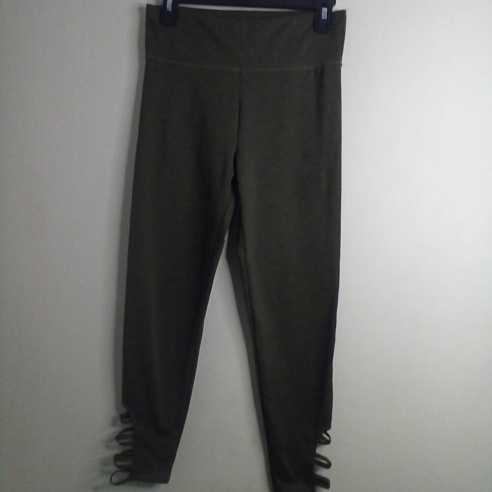 Threads 4 Thought Leggings Women S Cropped Cut-Out Active Workout Green